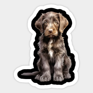 Puppy German Wirehaired Pointer Sticker
